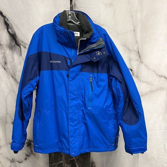 Blue Columbia sportswear jacket with fleece liner - Picture 3 of 5
